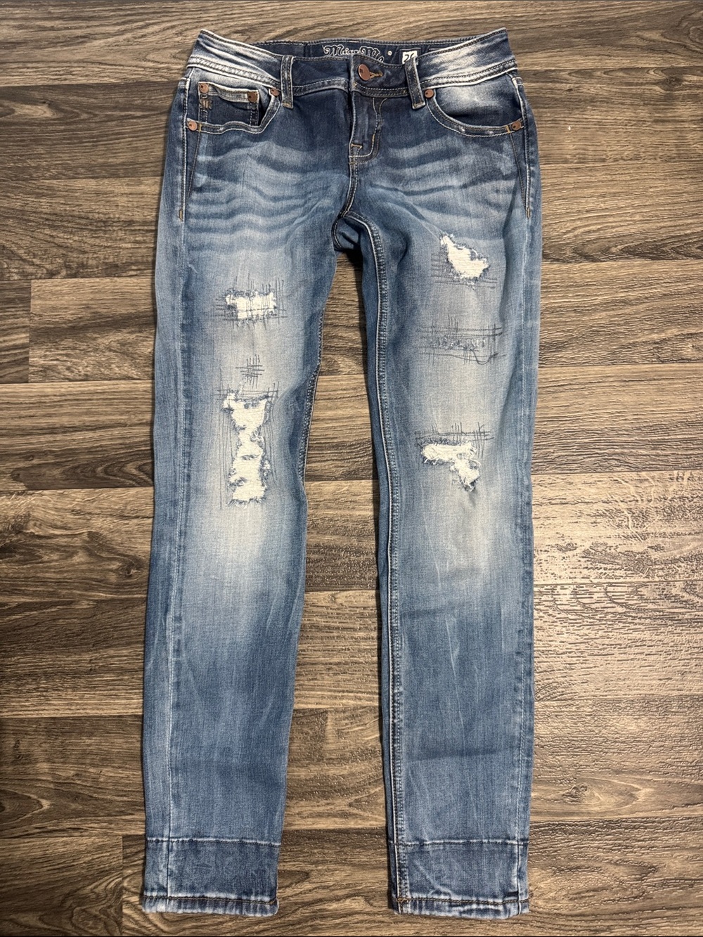 Miss Me Light Blue Distressed Skinny Jeans